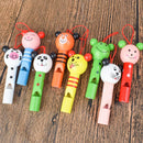 10-30PCS Wooden Cartoon Whistle with Rope Kids Birthday Wedding Party Guest Gift Souvenir Easter Boys Girls Classroom Prize Gift