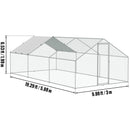 SucceBuy Large Metal Chicken Coop Walk-in Chicken Runs for Yard Spire Hen for Outdoor Backyard Farm Duck Rabbit Cage Poultry Pen