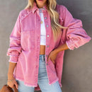 New 2025 Autumn Spring Women Solid Shirt Blusa Retro Denim Loose Korean Female Buttons Tops Vintage Casual Long Sleeve Blouses