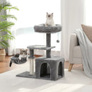 Cat Tree for Small Cats, Plush Cat Tower with Large Cat Condo, Deep Hammock and Sisal Cat Scratching Post for Kittens