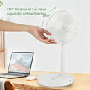 Foldable Retractable Mini Desk Fan USB Rechargeable Portable Small Electric Fan With Built In Phone Stand Storage Design For Off