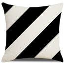 Black Geometric Linen Cushion Cover, Home Decor, Living Room Sofa Pillow Cover Decor, Suitable for Bedroom Car 40x40 60x60 50x50