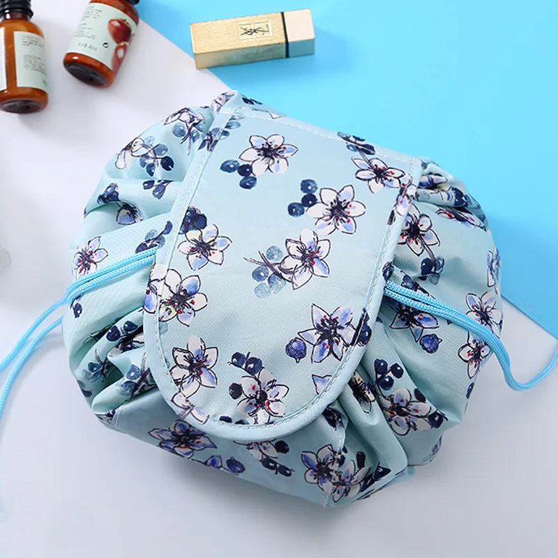 Women Drawstring Cosmetic Bag Travel Storage Makeup Bag Organizer Female Make Up Pouch Portable Waterproof Toiletry Beauty Case