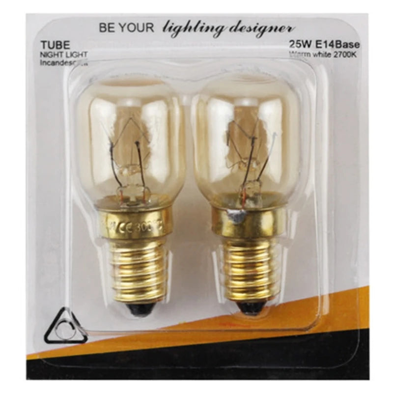 2pcs 220V E14 300 Degree High Temperature Resistant Microwave Oven Bulb Cooker Lamp Lighting Bulb