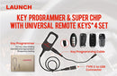 Launch X431 Key Programmer Remote Maker with Super Chip 4pcs Universal Remote Smart Key for X-431 IMMO Elite/IMMO Plus/PAD V