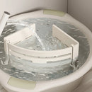 White Bathroom Shelves with Towel Bar and Hooks Shampoo Mackeup Storage Organizer Self Adhesive Wall Mounted Shower Corner Rack