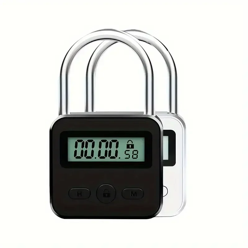 HEE RAK Timer Padlock LCD HD Add Backlight Zinc Alloy 99 Hours Max Timing Super Long Standby Anti-addiction Electronic Lock