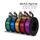 KEEPANG PLA/HS-PLA/PETG/Silk PLA 3D Printer Filament 1.75mm Mix Color 5Rolls High Speed PLA Printinng Material for Bambu Lab
