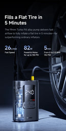 The Aero Bridge | Wireless Tire Inflator with Dual-Cylinder Motor & LCD Display