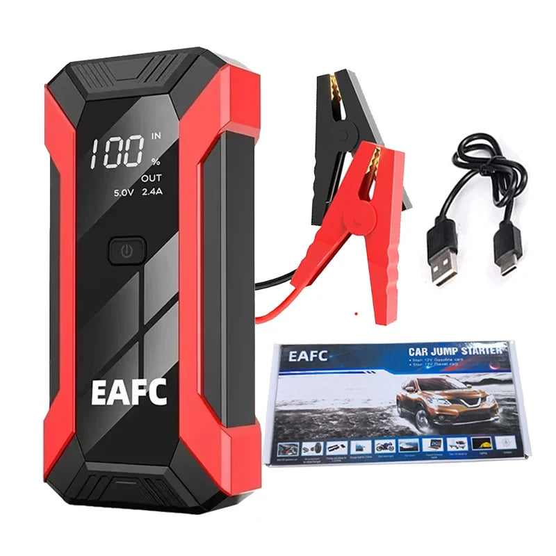 EAFC 12V  Car Jump Starter Power Bank Portable Car Battery Booster ChargerStarting Device Auto Emergency Start-up Lighting