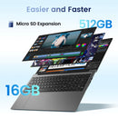 Teclast F17Plus Laptop, 17.3 Inches, for Intel N150, 16Gb Ram 512Gb Ssd, Windows 11 Pro, Notebook with 180 Rotation °   Mini-Hdmi Backlit Keyboard