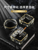 Light Luxury Crystal Ashtray Living Room Coffee Table Household Creative Upscale Gold Ashtray