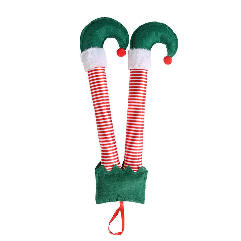 Christmas Elf Santa Legs Car Accessories Christmas Decor For Home Xmas Tree Pendants Ornaments Gifts New Year Navidad Noel Gift