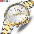 CURREN Fashion Brand Watches for Women Simple Casual Stainless Steel Bracelet Quartz Pointers Wristwatches Luminous Hands Clock