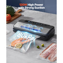 SucceBuy 80Kpa 120W Electric Vacuum Sealer Machine 7-in-1 Wet Food Sealer with Free 10pcs Vacuum Bags for Kitchen Food Storage