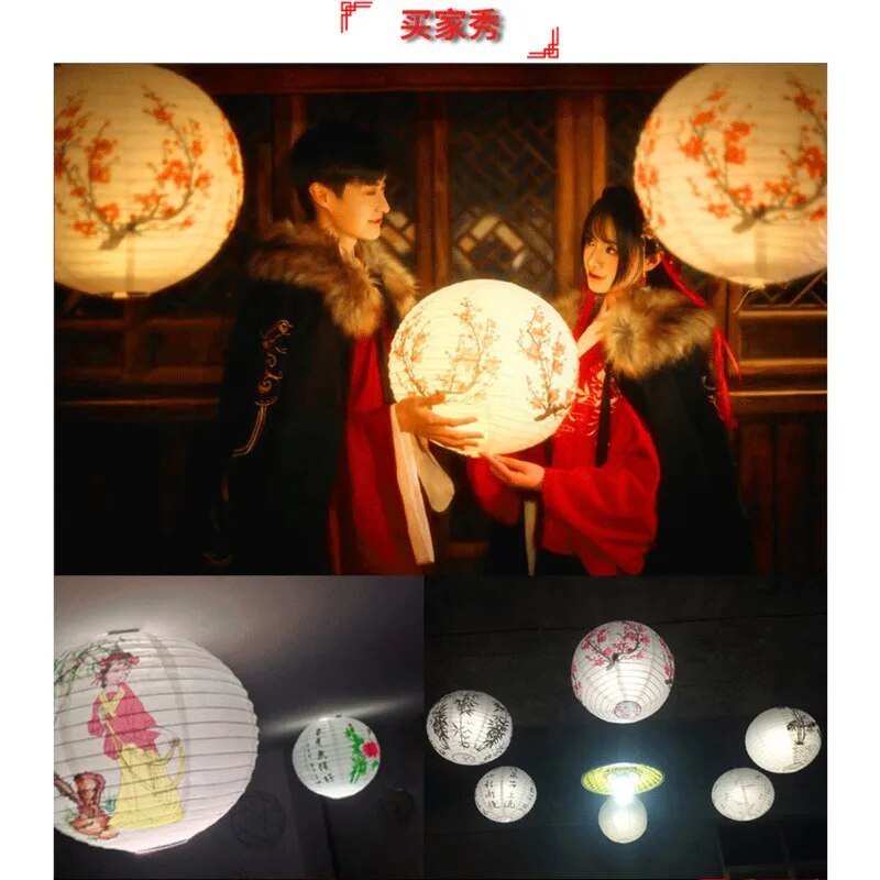 New Year Lantern Festival Paper Cage Home Decoration Accessories Hang Decor Lampion Babyshower Organizer Wedding-decoration