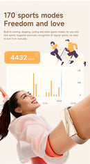 LIGE Women Smart Bracelet with Heart Rate Monitor Activity Fitness Tracker Sports Wristband Waterproof Smart Watch Men Smartband