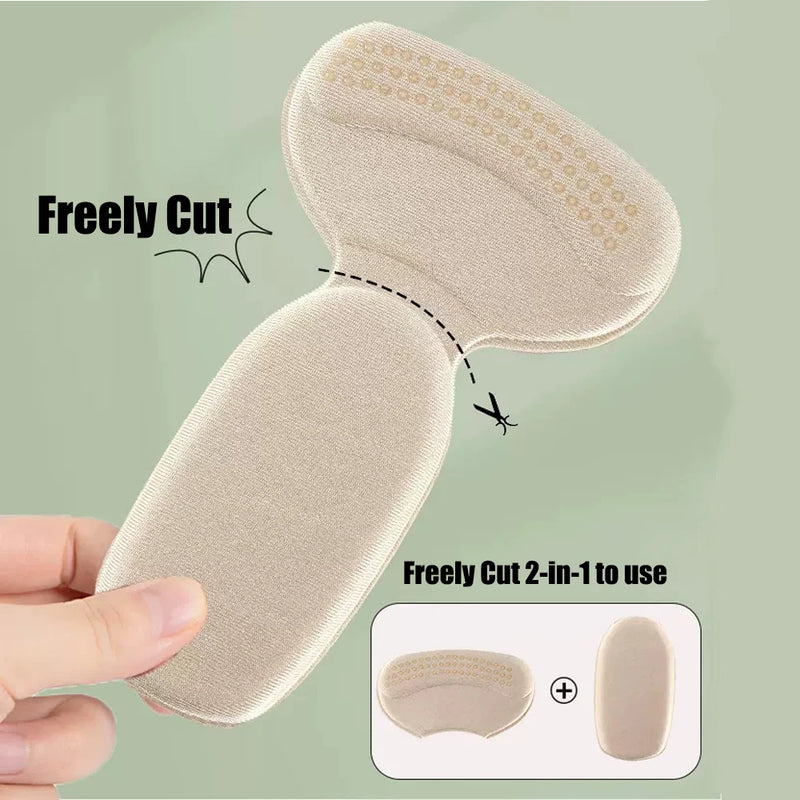 Memory Foam Heel Insoles for Large Sports Shoes Women High Heels Inserts Adjustable Size Antiwear Foot Pain Relief Cushion Pads