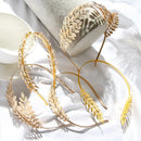 Greek Gold Color Leaf Headbands Bride Wedding Hair Accessories For Women Roman Diadem Crown Tiaras Headpiece Headdress Jewelry