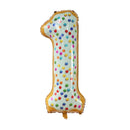 40inch 1st Turquois Rose Gold Silver Big Number Foil Helium Balloons Baby Shower 1 Years Old Birthday Party Decoration Globos