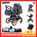 Newest Baby Stroller 3 in1 Multifunctional Stroller Easy Folding Travel Portable Baby Carriage Safety Seat EU Standard