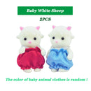 Easter Bunny 1:12 2pcs Furniture Simulation Forest Animal Baby Toy Rabbit Family Dollhouse Character Collection Toys 4.5cm Set