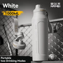 1L Insulated Cold Water Bottle Thermos Stainless Steel Tumbler Qutdoor Sports Handle Vacuum Flasks Double Wall Cup