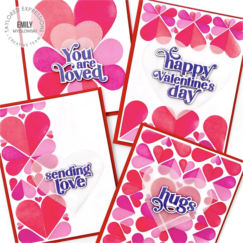Valentine's Day Love Heart Metal Cutting Dies Clear Stamps Stencil for Scrapbook Diary Decoration Embossing Template DIY Card
