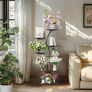 Tree-Shaped Industrial Plant Stand Display Rack Corner Flower Holder Multiple Shelves Organizer Shelves