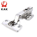 KAK 8 Pieces Stainless Steel Cabinet Hinges Soft Closing Hydraulic Door Hinge Damper Buffer Kitchen Cabinet Furniture Hardware