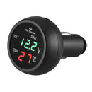 12/24V Car Volt Meter LED Digital Car Cigarette Lighter Voltmeter Thermometer USB Charger Car Battery Voltage Current Monitor