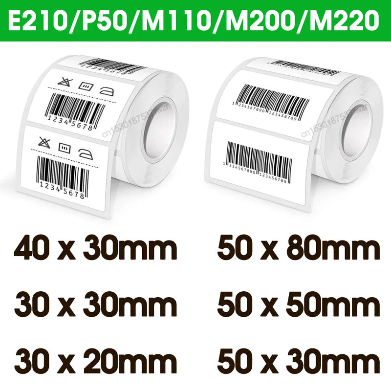 Mixed Size Marklife P50 Thermal Paper Self-Adhesive Label Sticker Compatible for M110 M220 M200 Printer 50*80mm 50*30mm 40*30mm