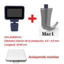 3.5″ High Resolutin Touch Screen Digital Video Laryngoscope, 6 Size Reusable Sterilizable Blades for Choice, Free Metal Suitcase