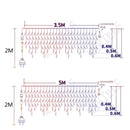 25M Icicle String Lights LED Fairy Lights Christmas Garland With Remote Control For New Year Party Wedding Garden Terrace Decor