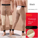 Thickened Elastic Waist Leggings for Autumn and Winter Graphene Self-heating Knee Protection Thermal Casual Leggings Men's Pants