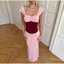 The Meridian Line | Colour-Block Halter Maxi Dress