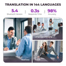Touch Screen Translator Earbuds Wireless Bluetooth Headphones 144 Languages Translation have Noise Cancelling Business Headset