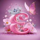 Huacan New Arrivals Diamond Painting Crown Letters  Full Drill Mosaic Butterfly Alphabet Art Wall Decor For Home Craft Kit