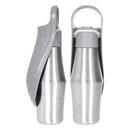 Dog Water Bottle 27oz Stainless Steel Travel Water Dispenser Pet Accessories 2 In 1 Dog Water Bowl For Travel Outings Camping