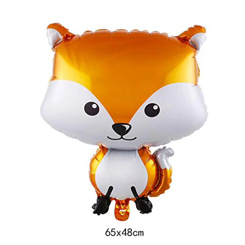 Fox Birthday Decorations Balloon Cupcake Toppers Woodland Animals Theme Party Dress Up Supplies Fox Paper Lantern Kids Gifts