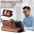 PU Leather Wireless Charging Card Holder Stand Wallet Magnetic Flip Cover Phone Case For iPhone 17 Pro Max 16 Plus 15 14 13 12