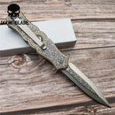 Quick-Open Tactical Folding Knife with 5CR15MOV Blade, Stainless Steel Handle & Waist Clip - Perfect for Outdoor Rescue & EDC