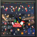 2025 New year Merry Christmas wall Window Stickers Elk Santa Claus Window Clings Decal Christmas Decoration For Home Navidad