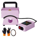 SucceBuy Hat Press Machine Mini Hat Heat Press for Caps Cap Heat Press Machine Safety Base and Glove Automatic Shut-Off Purple