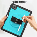 For iPad Air 11 4th 5th 10.9 inch Case Shockproof Stand Cover iPad 10.2 9th 8th 7th 10th Generation Pro 11 2024 Case Funda+Strap