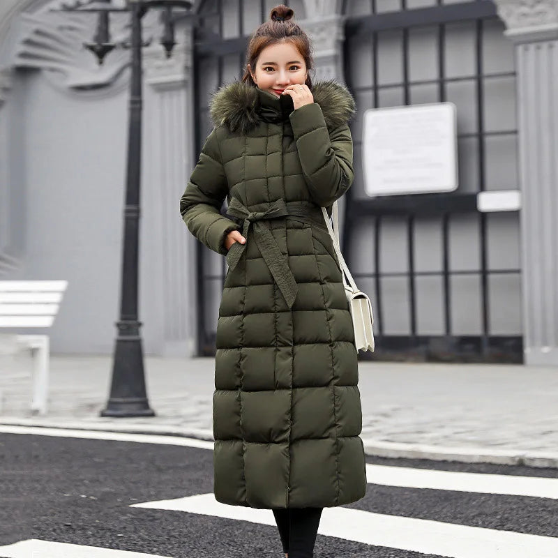 2023 New Arrival Fashion Slim Women Winter Jacket Cotton Padded Warm Thicken Ladies Coat Long Coats Parka Womens Jackets