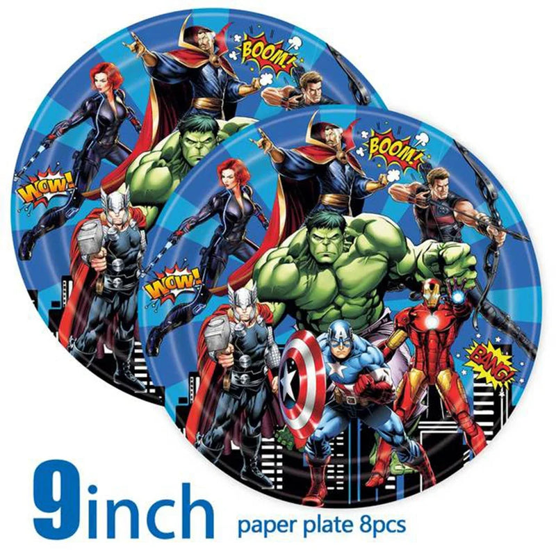 Super Hero Avengers Alliance Kid Favorite Theme Decor Birthday Banner Tablecover Plates Napkin Boy Girl Baby Shower Supplies