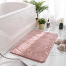 Neue Badematte Flanell Bronzierung Druck Saugfähige Anti-Rutsch-Matte Wohnzimmer Teppich WC Schlafzimmer Fußmatte Badezimmer Zubehör