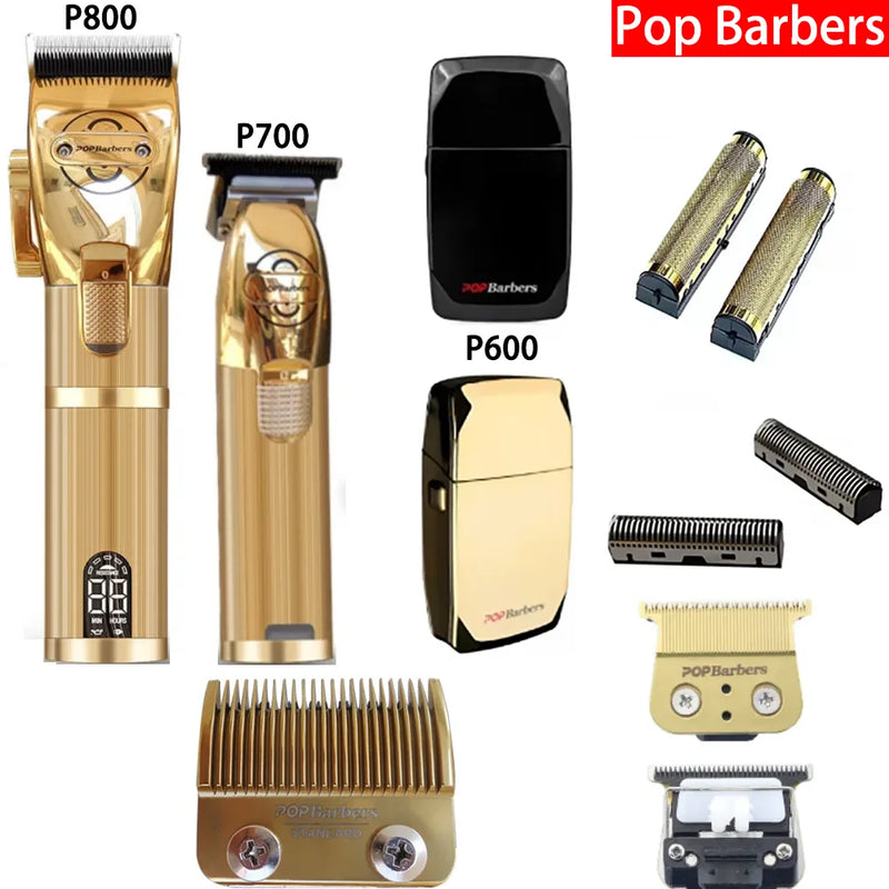 P800 P700 P600 Pop Barbers Professional Hair Clipper 0mm Blade Standard Set for Hair Cutting Machine Replaceable Cutter Head