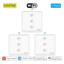LoraTap Roller Shutter Curtains Blinds Push Button Switch Tuya Smart Life Electric Motor Engine Connected WiFi Alexa Google Home